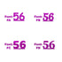 Custom-Fetti Number - 56 Fuchsia