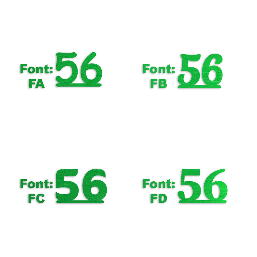 Custom-Fetti Number - 56 Green