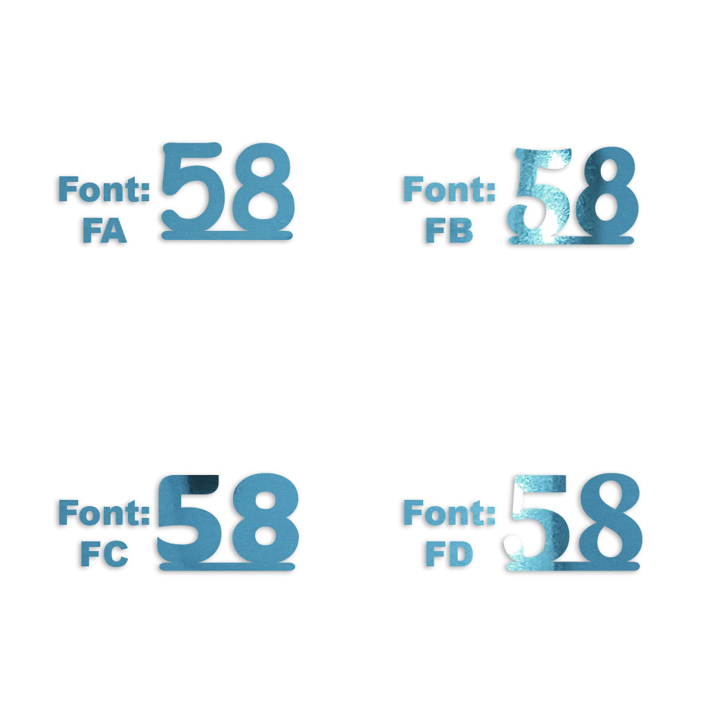 Custom-Fetti Number - 58 Blue Sky