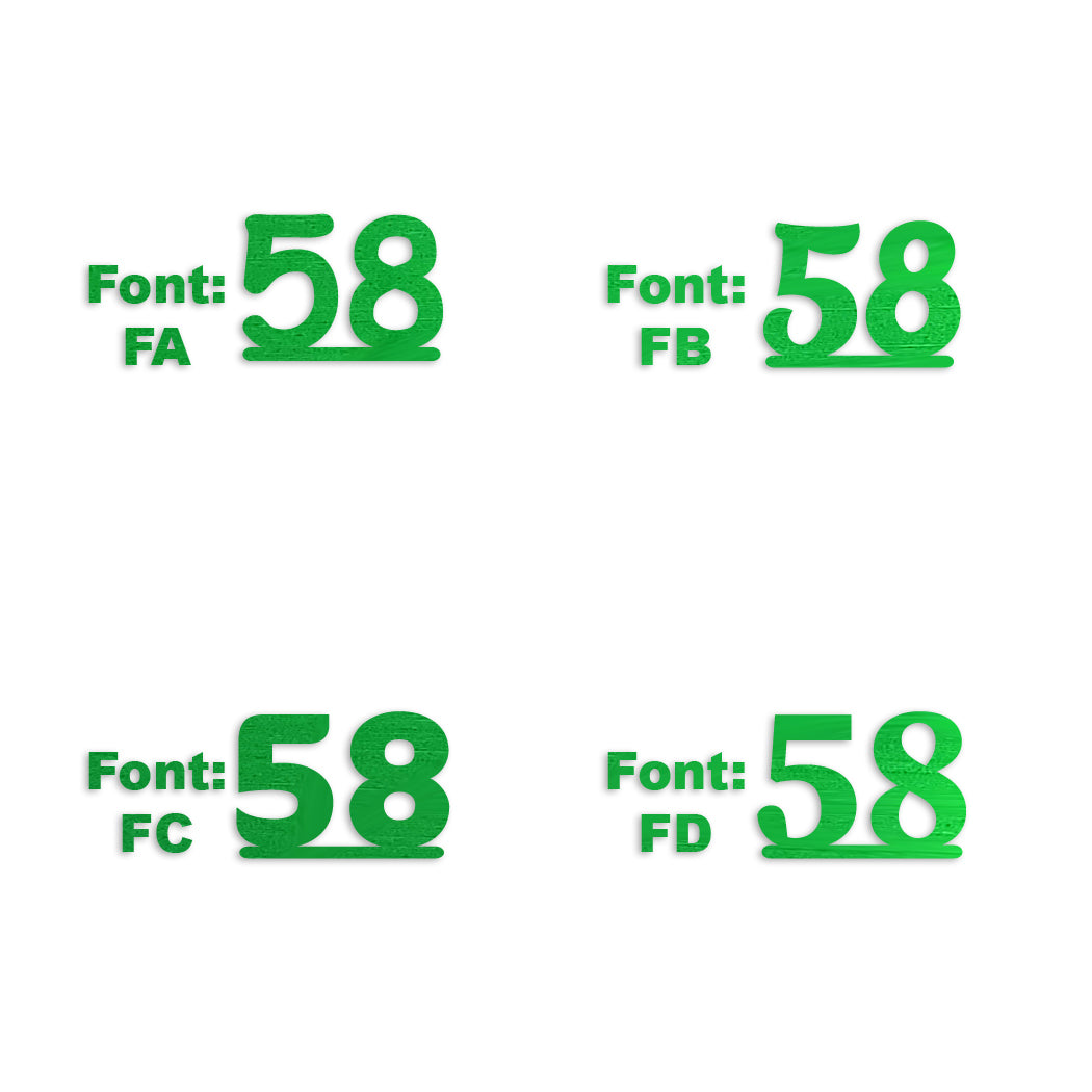 Custom-Fetti Number - 58 Green