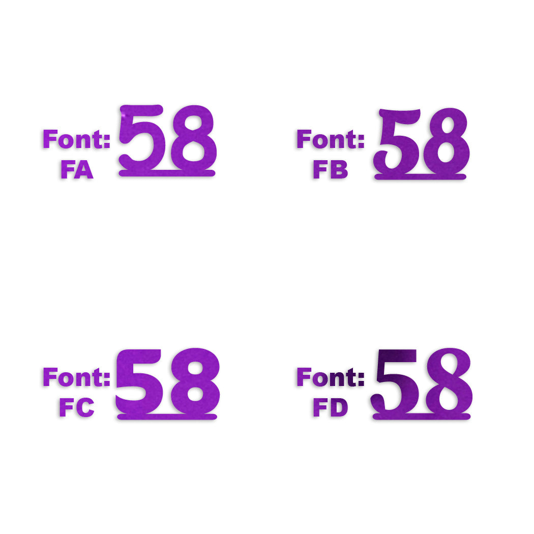 Custom-Fetti Number - 58 Purple