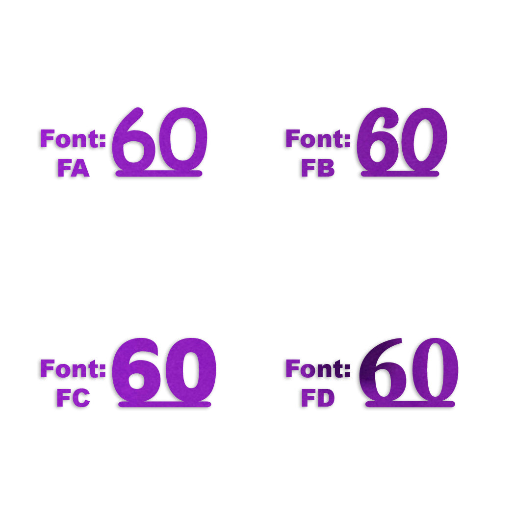 Custom-Fetti Number - 60 Purple