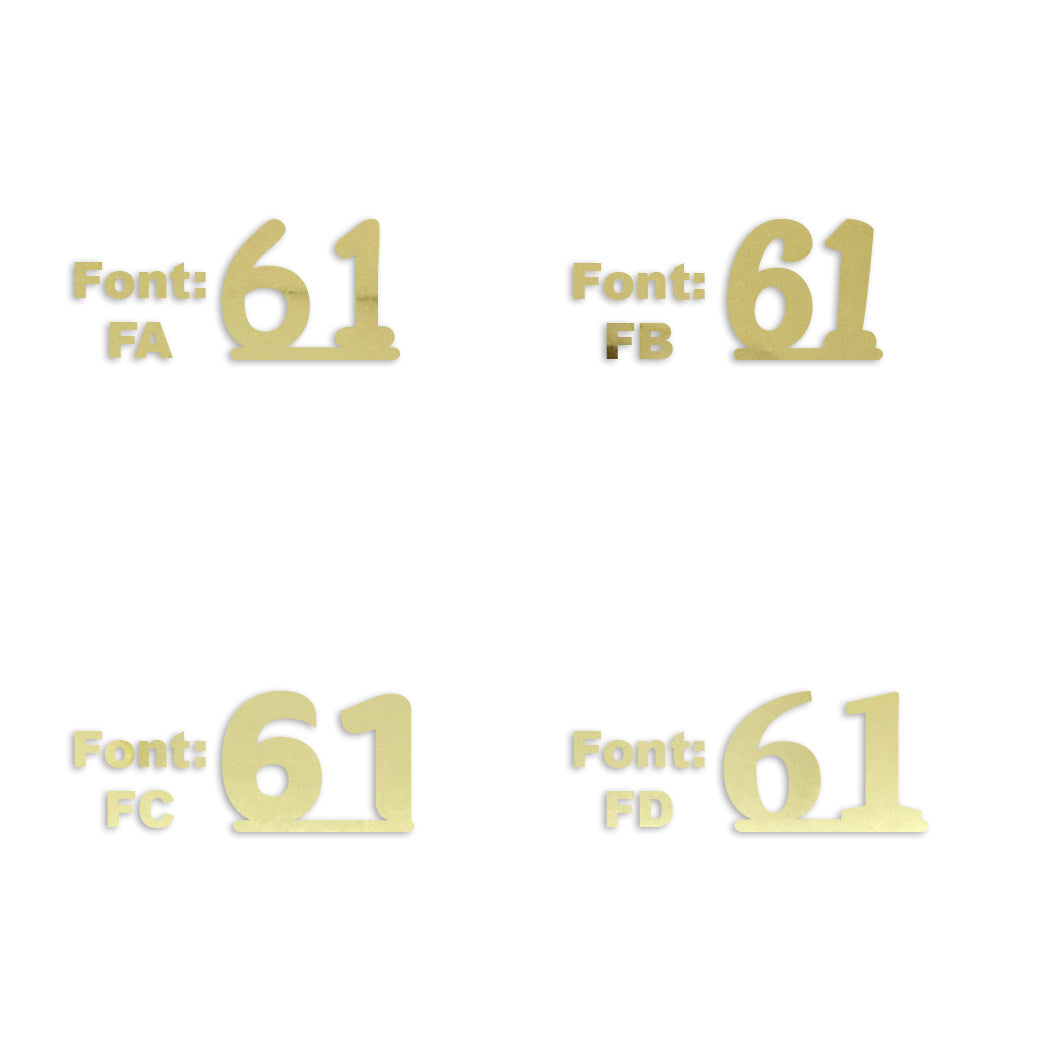 Custom-Fetti Number - 61 Gold