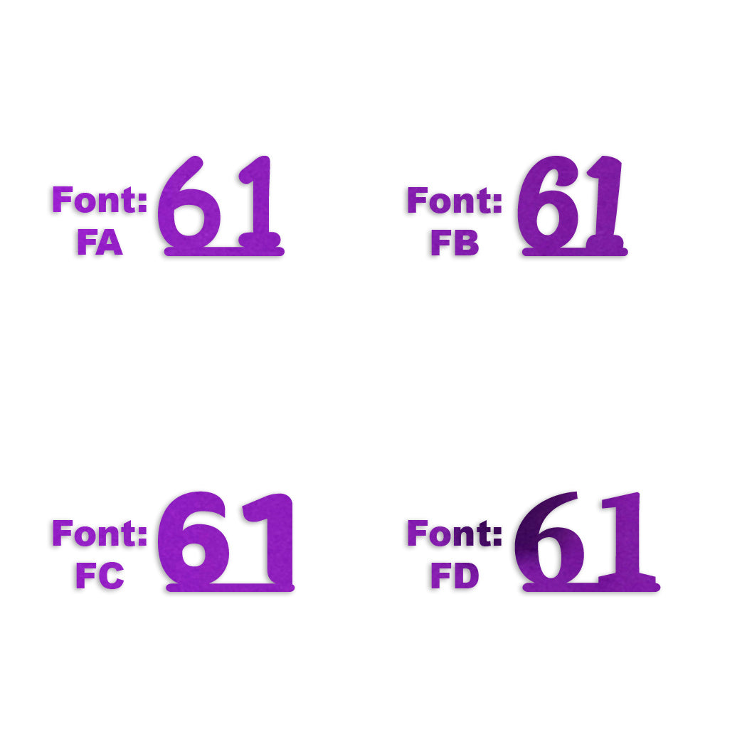 Custom-Fetti Number - 61 Purple