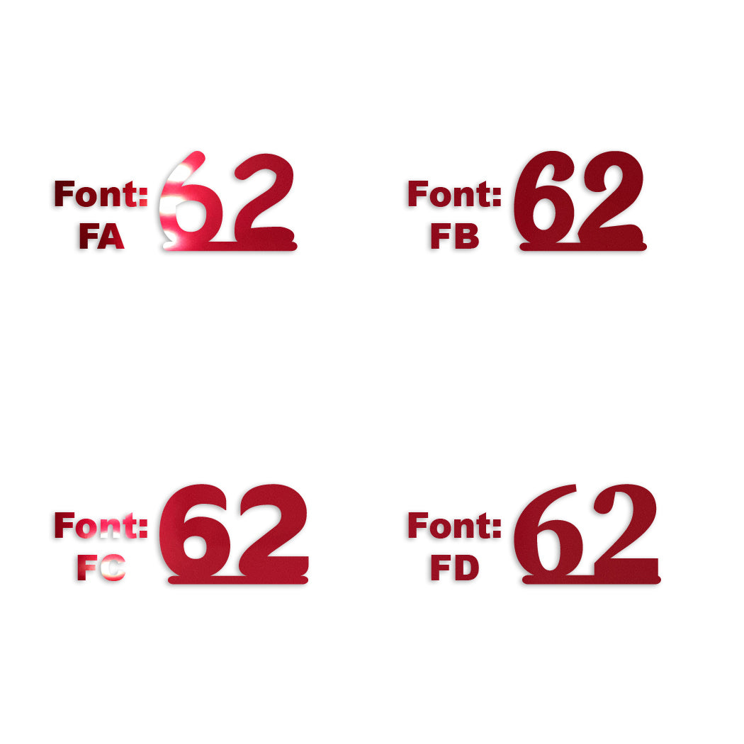 Custom-Fetti Number - 62 Red