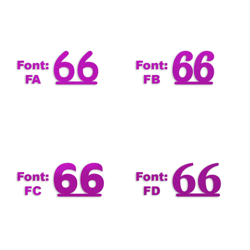 Custom-Fetti Number - 66 Fuchsia