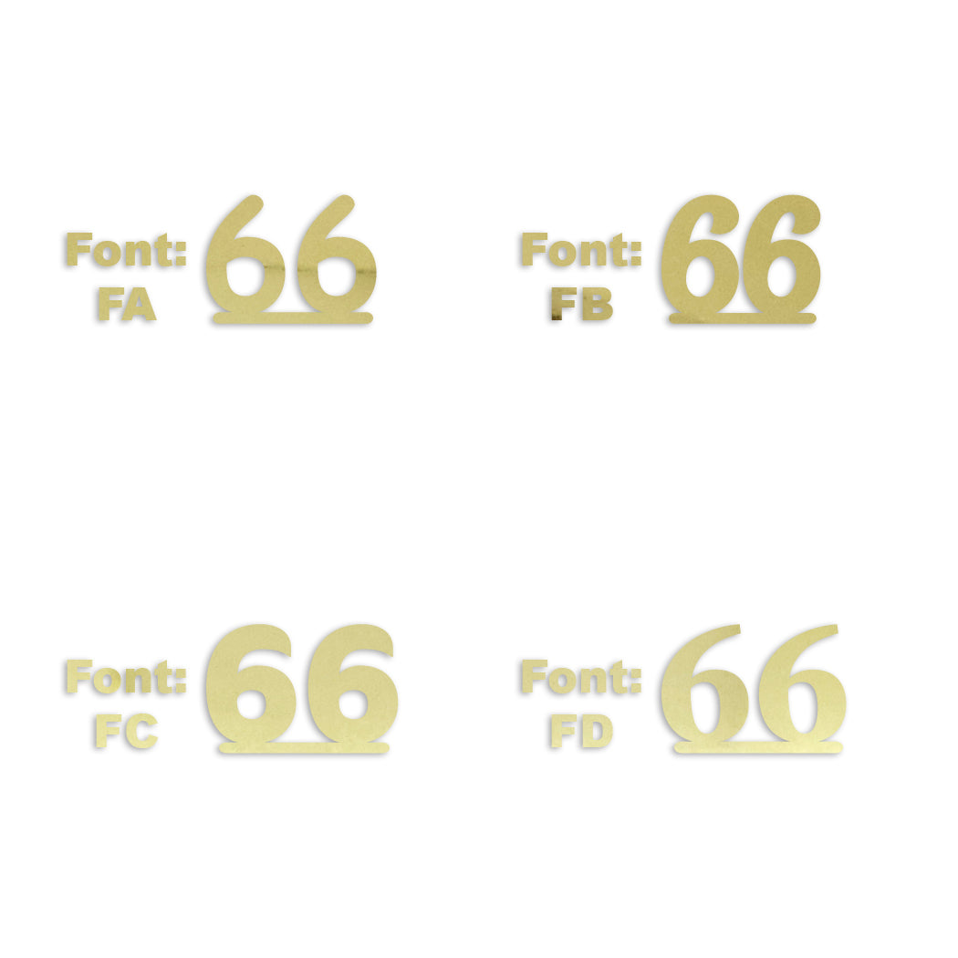 Custom-Fetti Number - 66 Gold