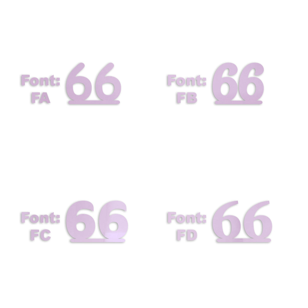 Custom-Fetti Number - 66 Pink