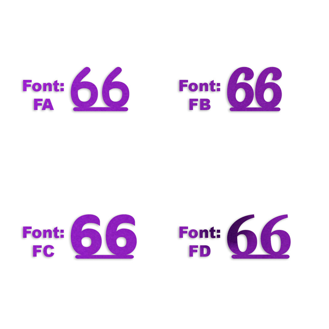 Custom-Fetti Number - 66 Purple