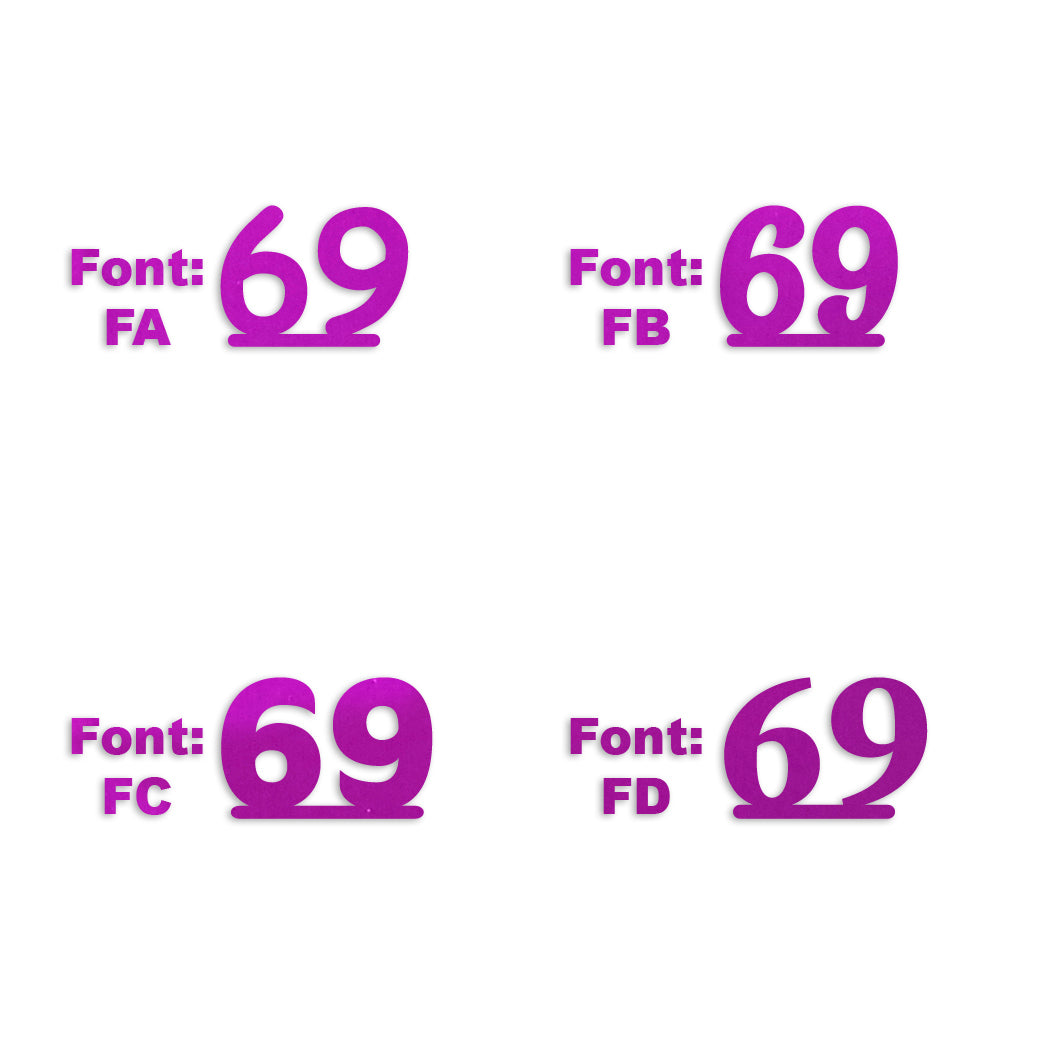 Custom-Fetti Number - 69 Fuchsia