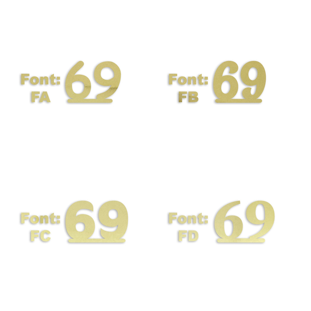 Custom-Fetti Number - 69 Gold