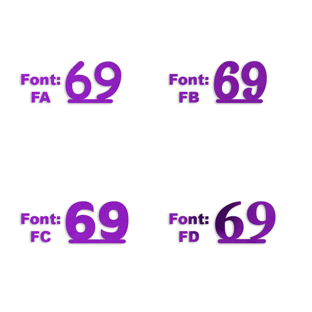 Custom-Fetti Number - 69 Purple