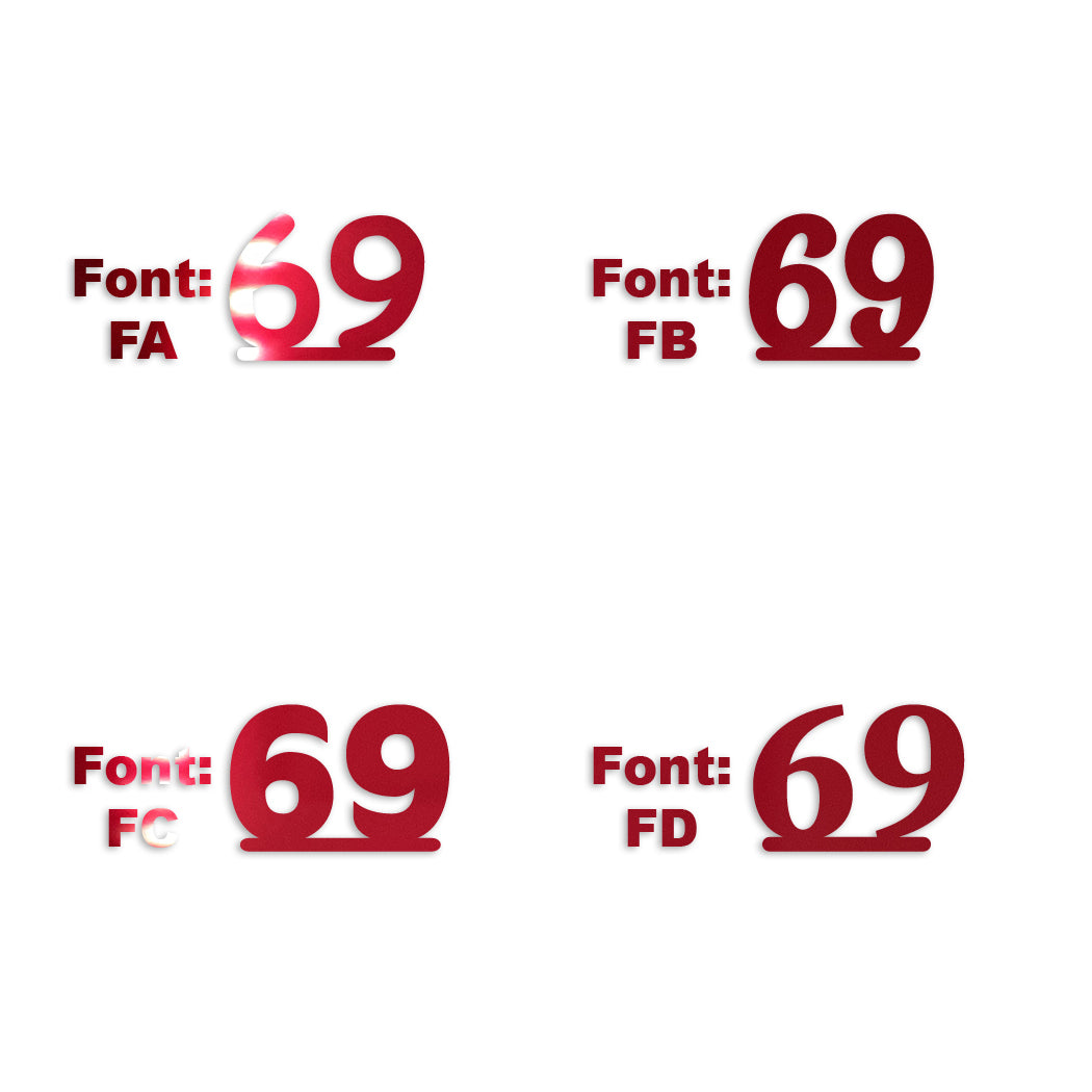 Custom-Fetti Number - 69 Red