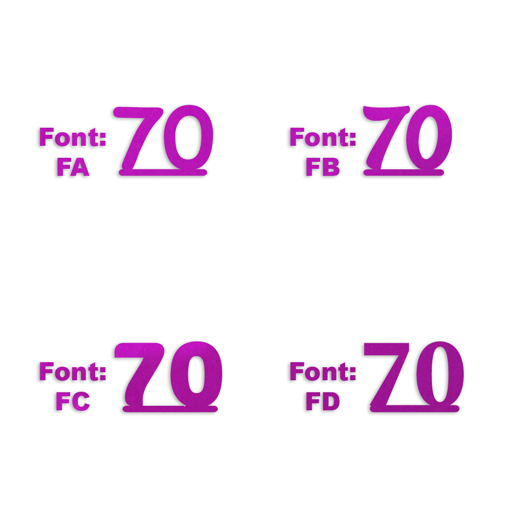 Custom-Fetti Number - 70 Fuchsia