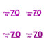 Custom-Fetti Number - 70 Fuchsia