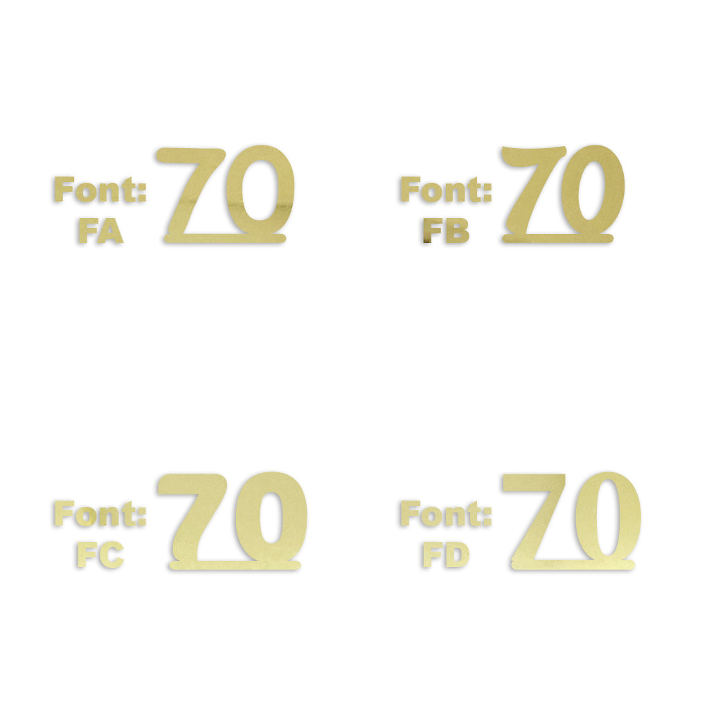 Custom-Fetti Number - 70 Gold