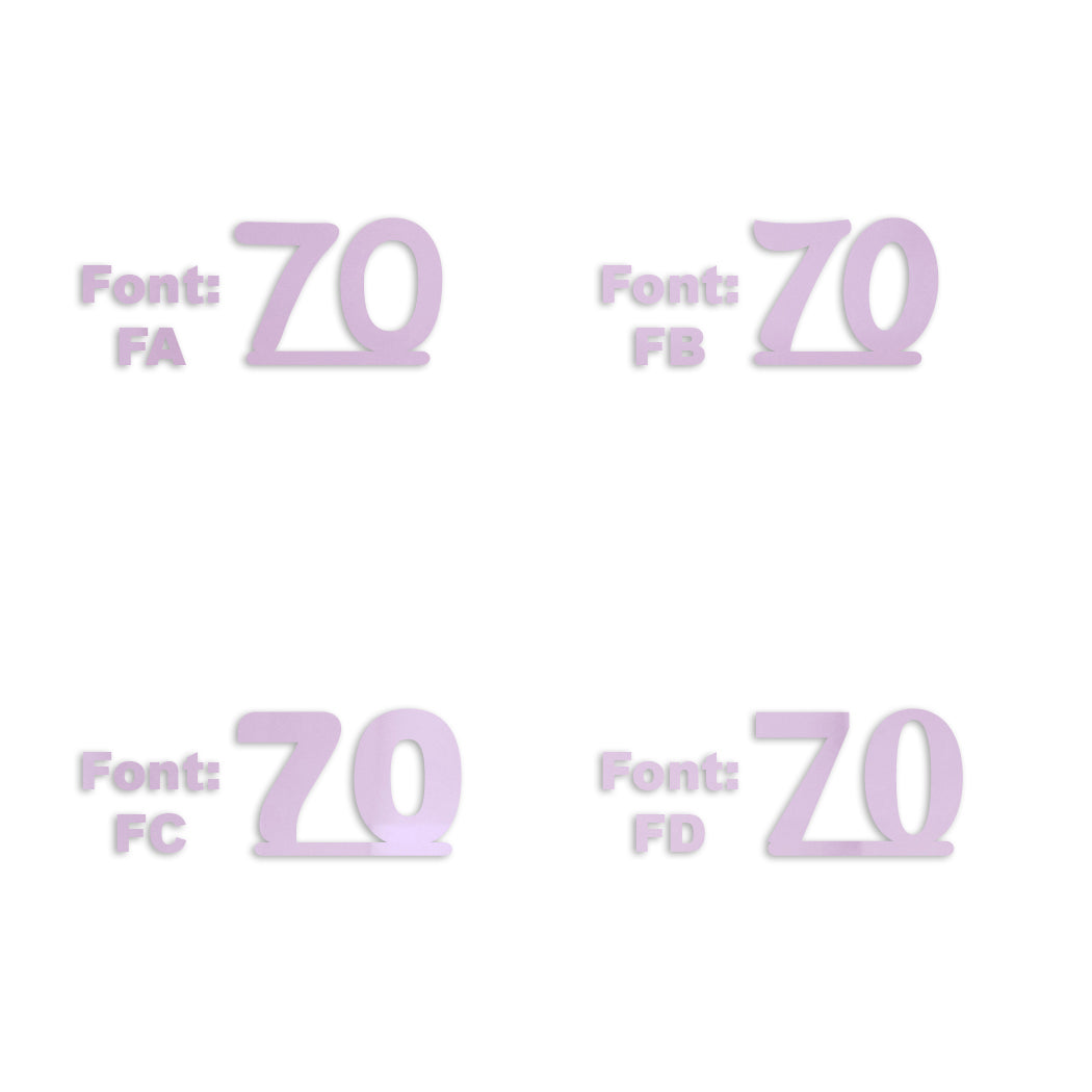 Custom-Fetti Number - 70 Pink