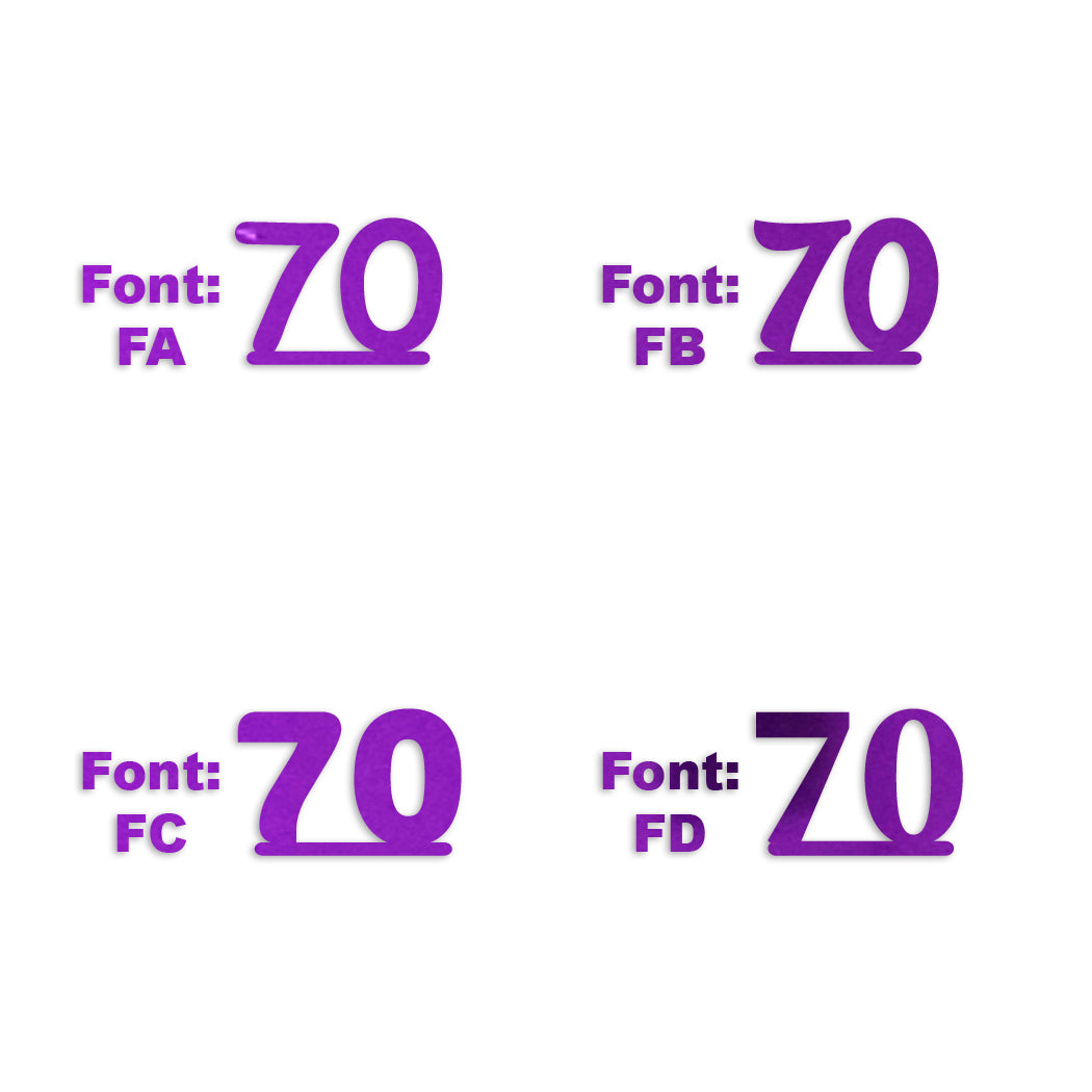 Custom-Fetti Number - 70 Purple