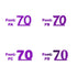 Custom-Fetti Number - 70 Purple