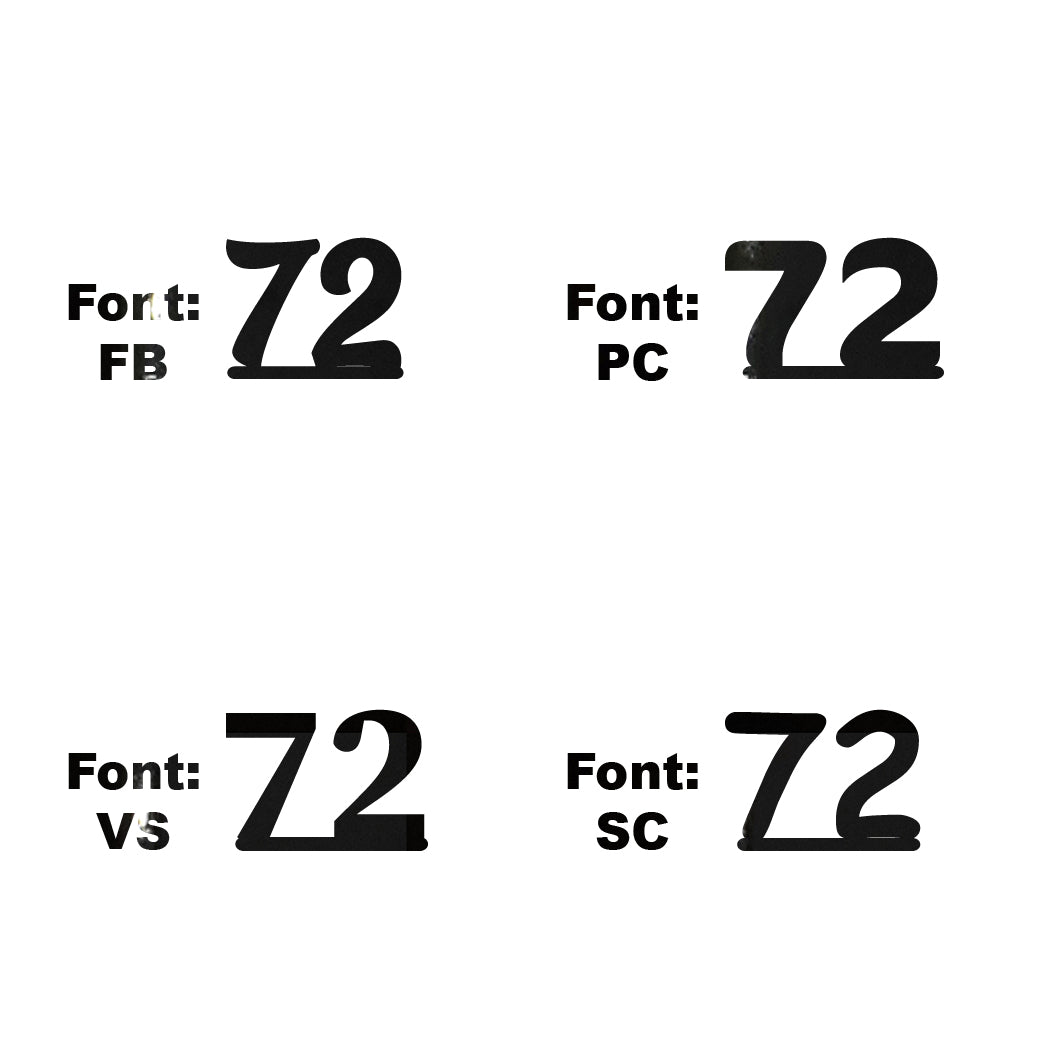 Custom-Fetti Number - 72 Black