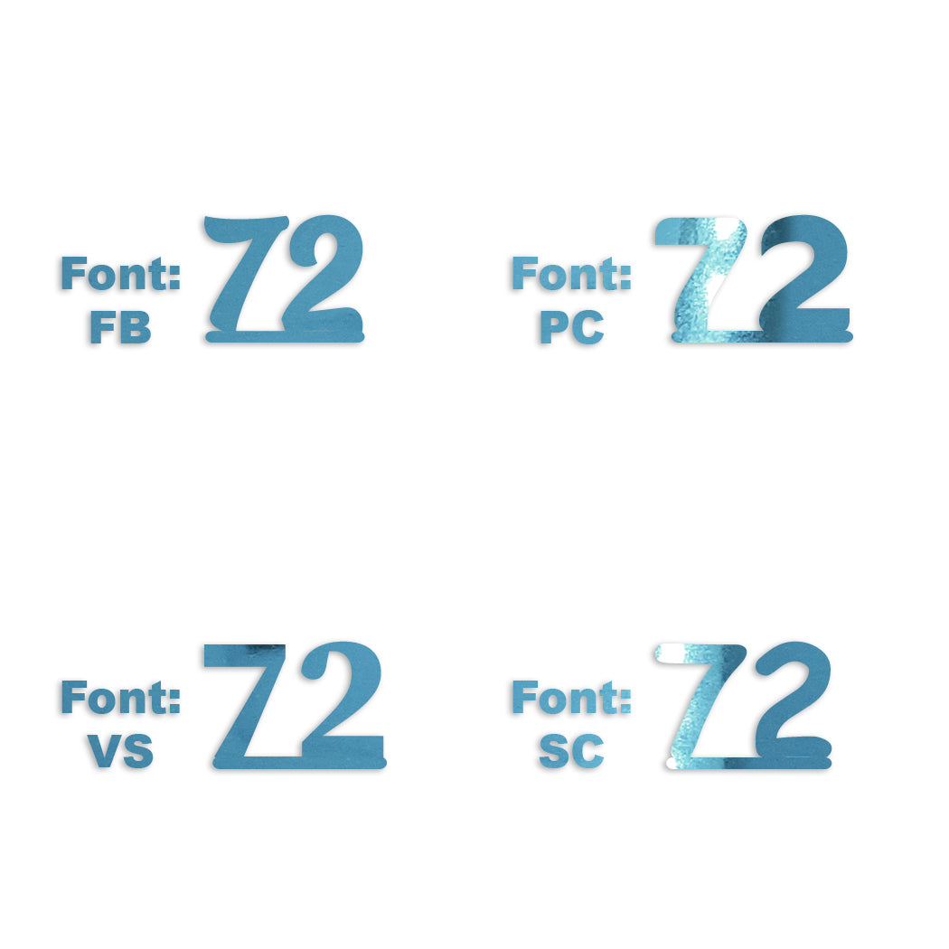 Custom-Fetti Number - 72 Blue Sky