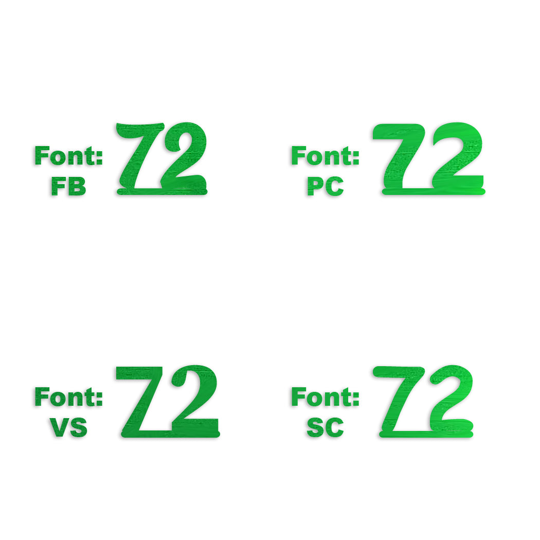 Custom-Fetti Number - 72 Green