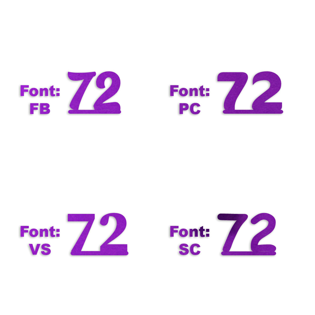 Custom-Fetti Number - 72 Purple