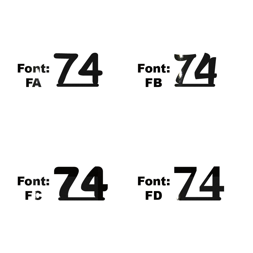 Custom-Fetti Number - 74 Black