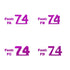 Custom-Fetti Number - 74 Fuchsia