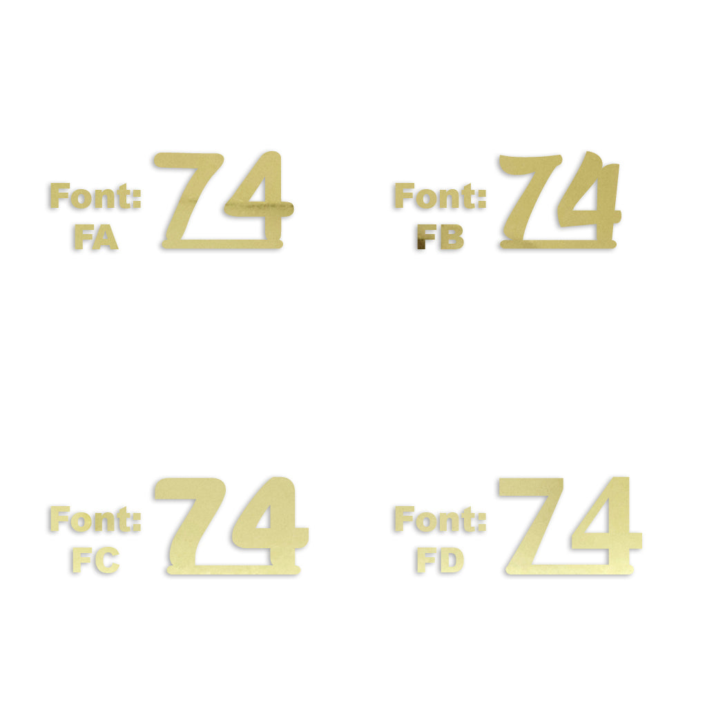 Custom-Fetti Number - 74 Gold