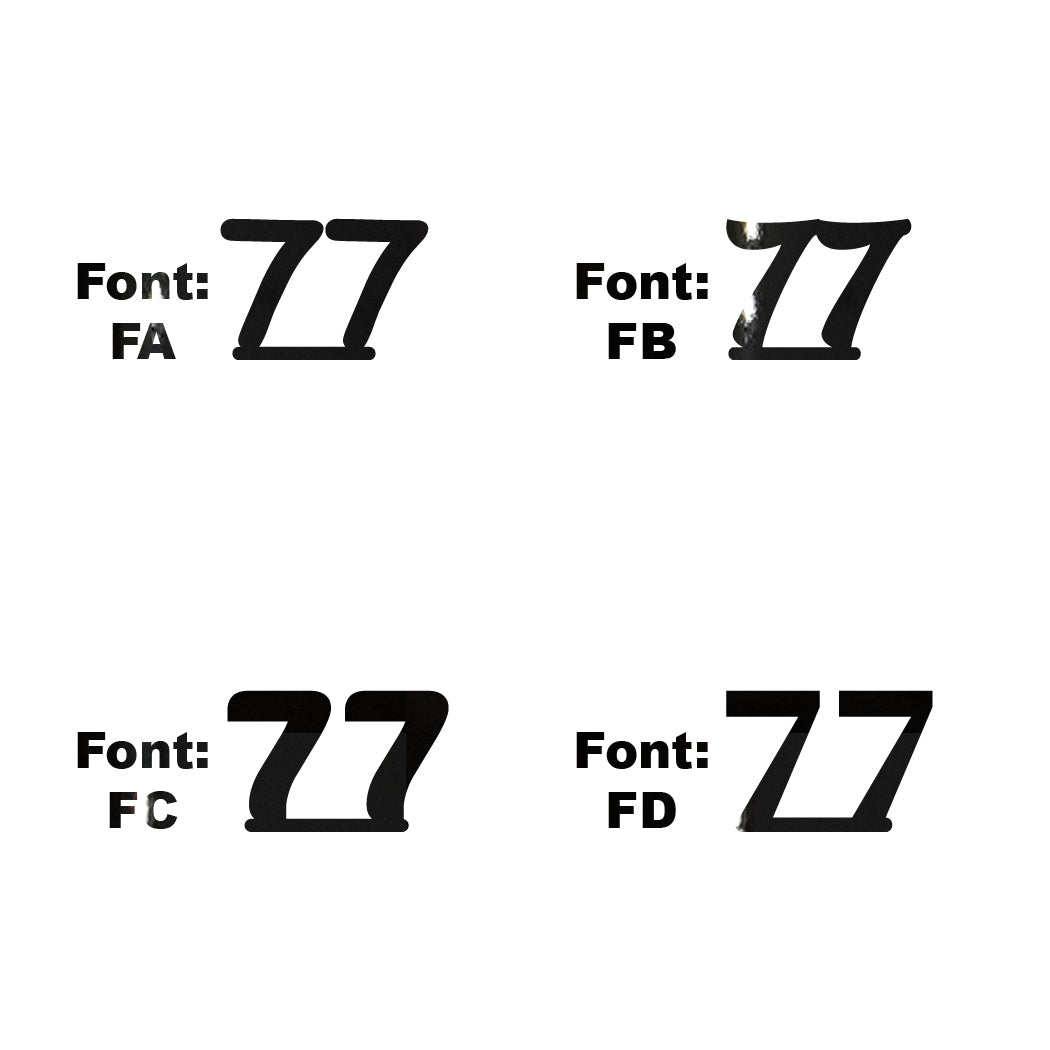 Custom-Fetti Number - 77 Black