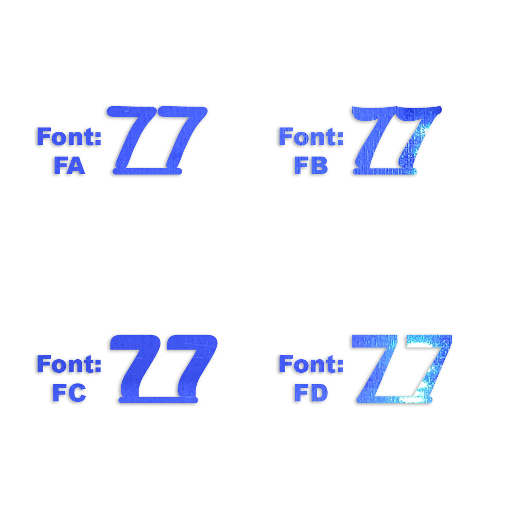 Custom-Fetti Number - 77 Blue Royal