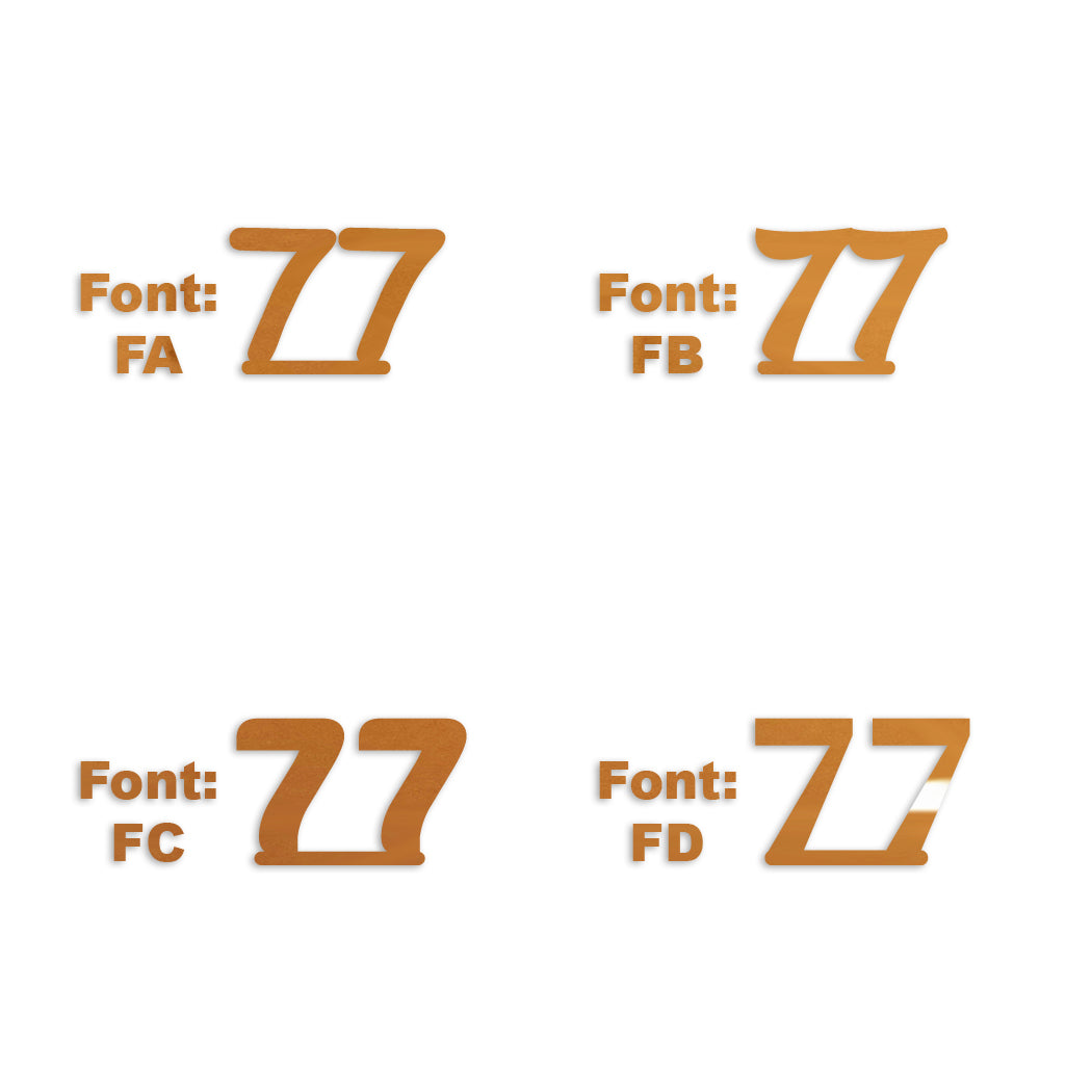 Custom-Fetti Number - 77 Orange