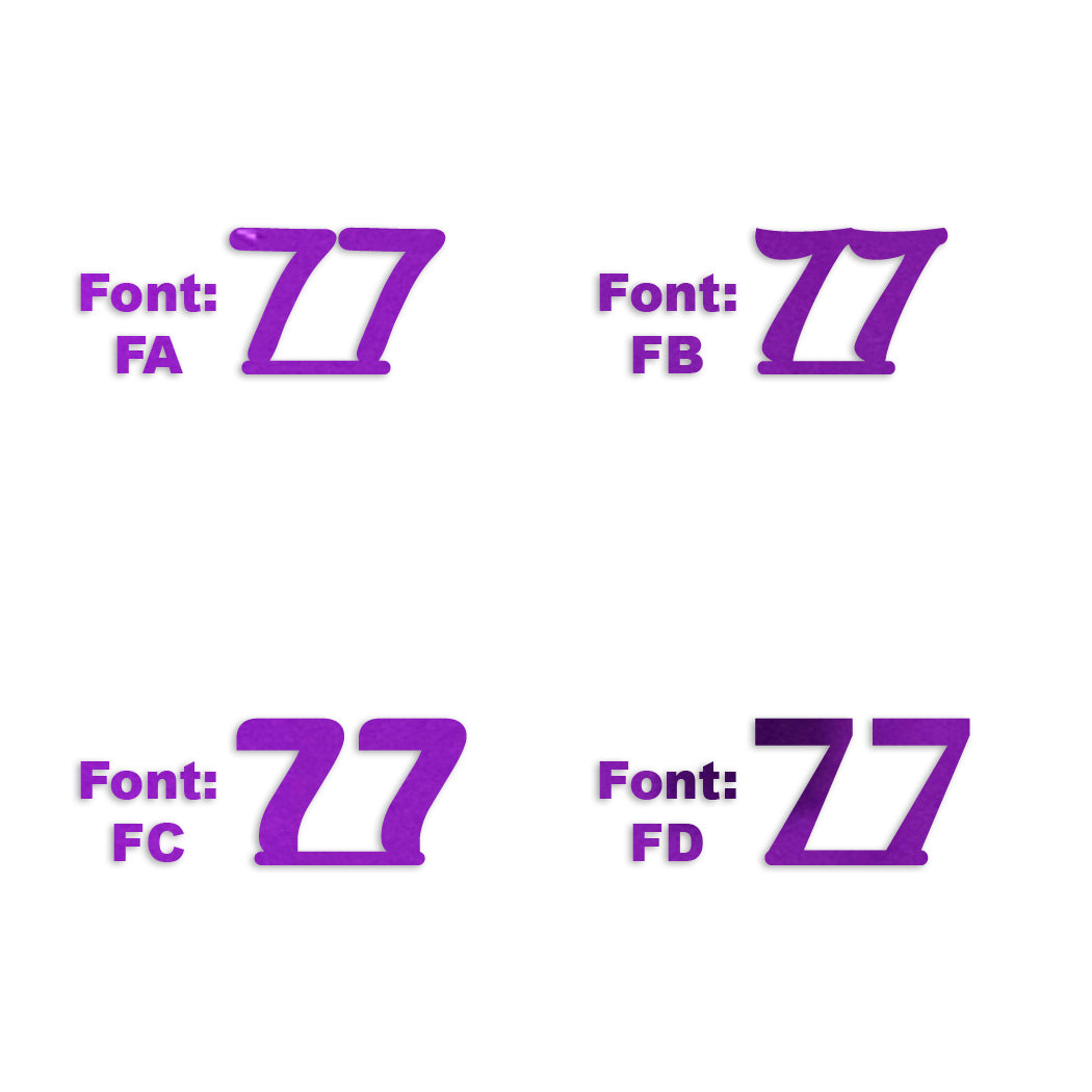 Custom-Fetti Number - 77 Purple