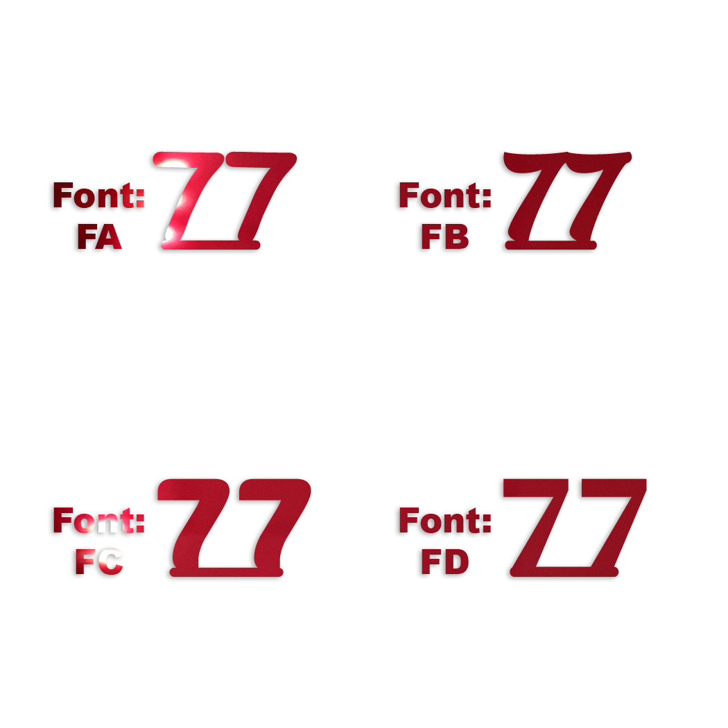 Custom-Fetti Number - 77 Red