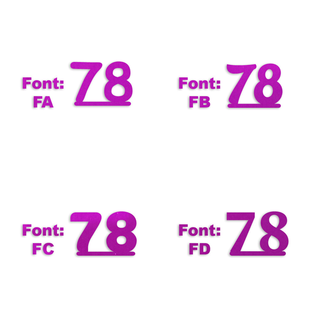 Custom-Fetti Number - 78 Fuchsia