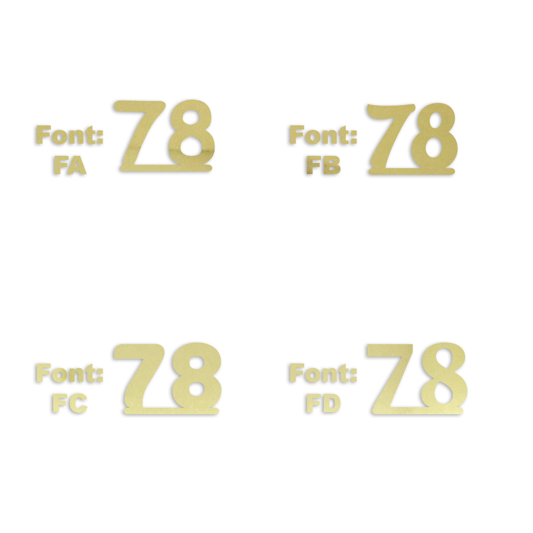 Custom-Fetti Number - 78 Gold