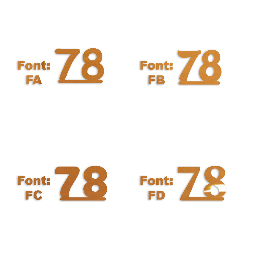 Custom-Fetti Number - 78 Orange