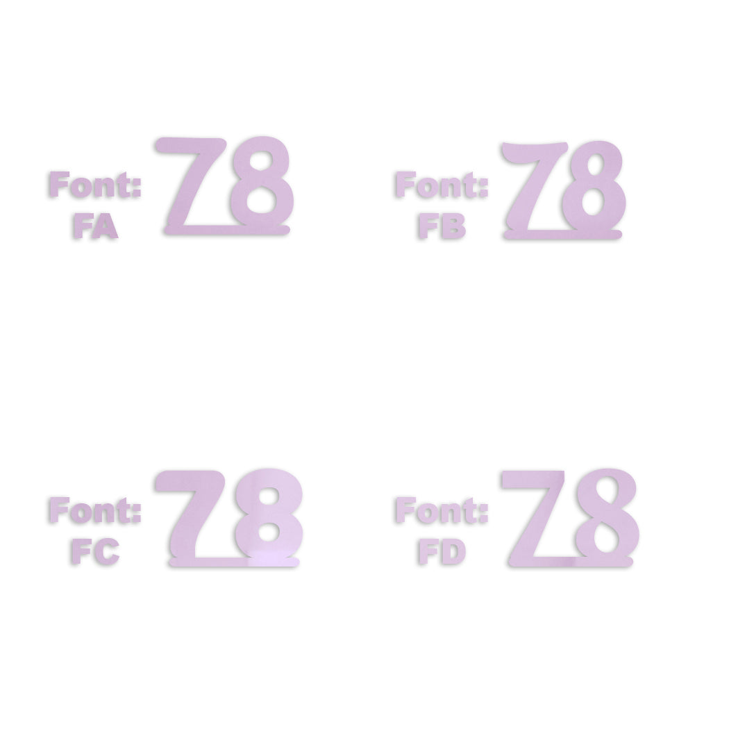 Custom-Fetti Number - 78 Pink