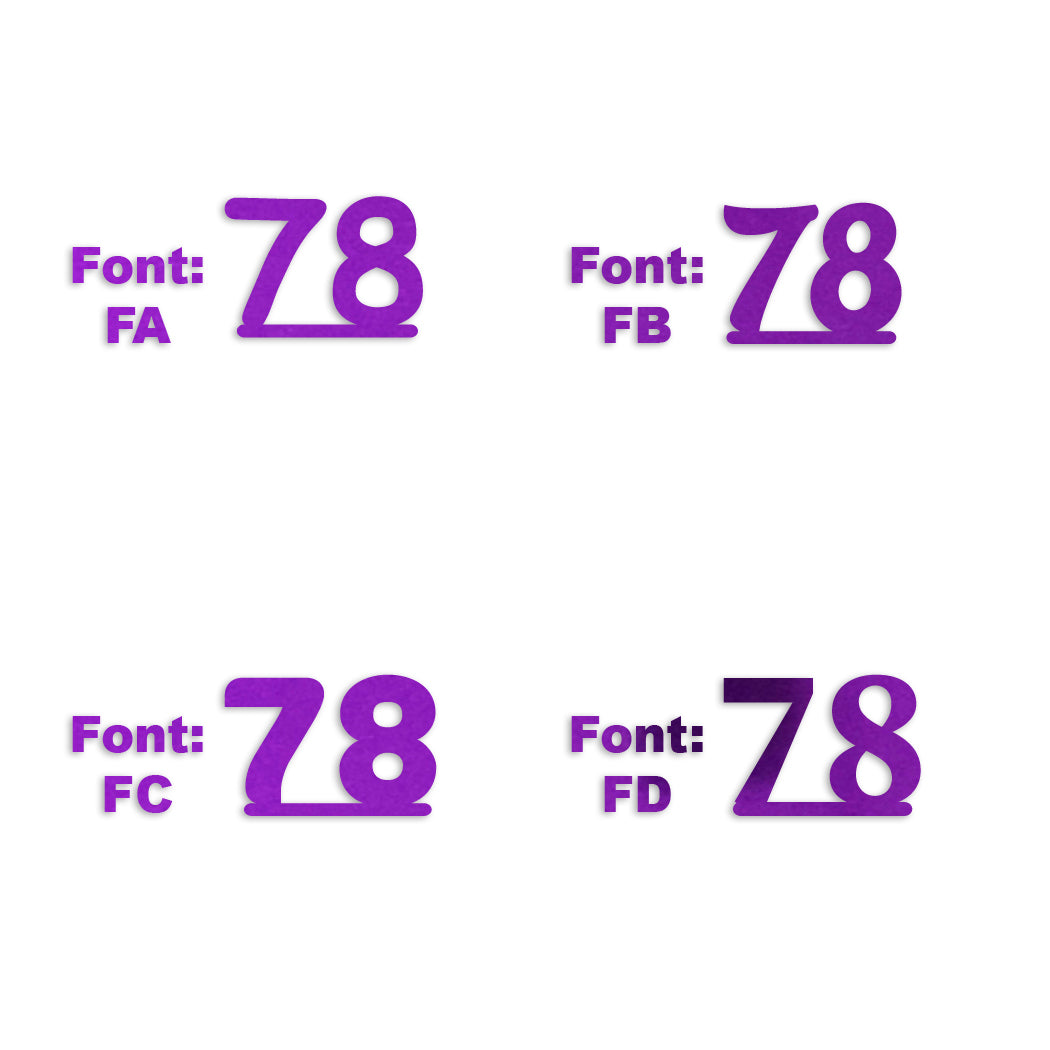 Custom-Fetti Number - 78 Purple