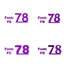 Custom-Fetti Number - 78 Purple