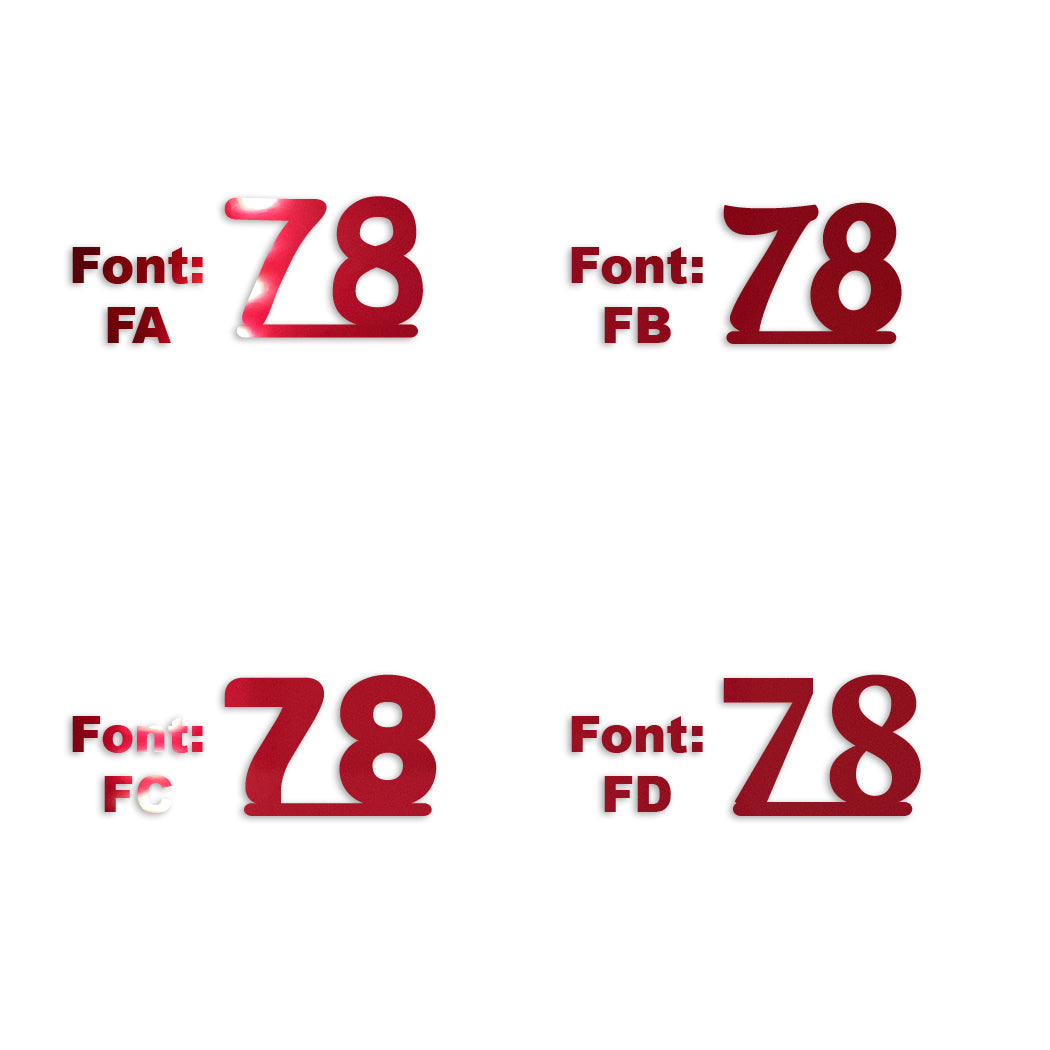 Custom-Fetti Number - 78 Red