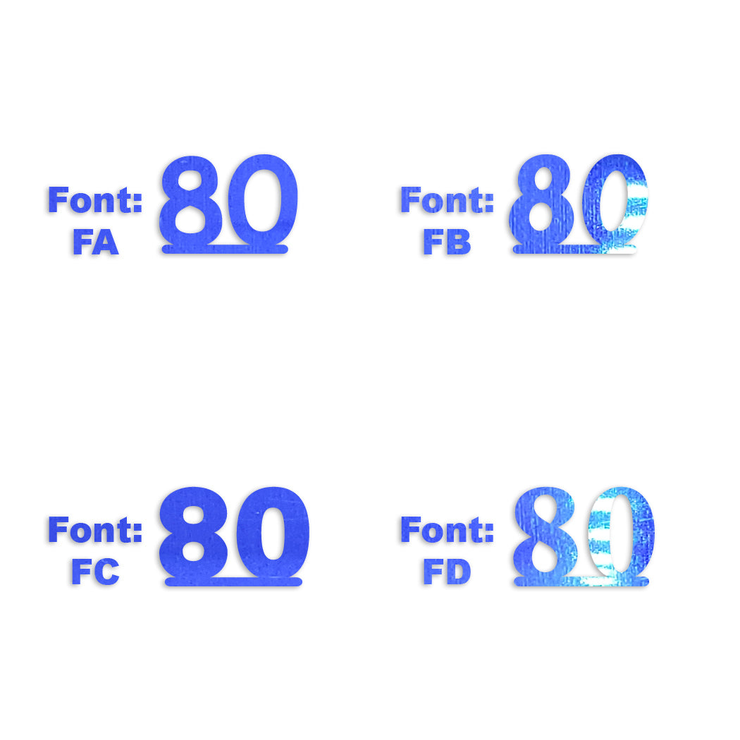 Custom-Fetti Number - 80 Blue Royal