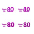 Custom-Fetti Number - 80 Fuchsia