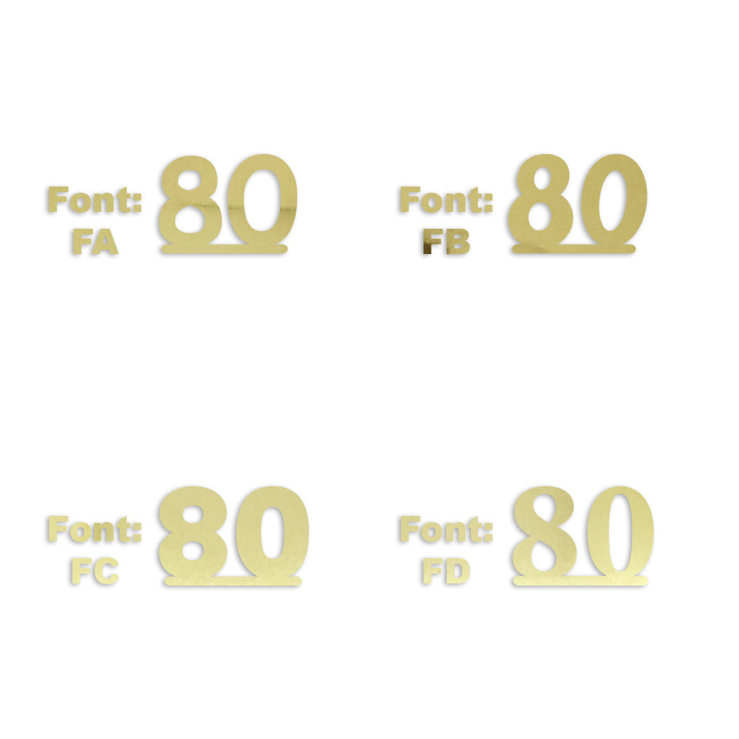 Custom-Fetti Number - 80 Gold