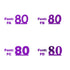 Custom-Fetti Number - 80 Purple