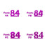 Custom-Fetti Number - 84 Fuchsia