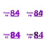 Custom-Fetti Number - 84 Purple