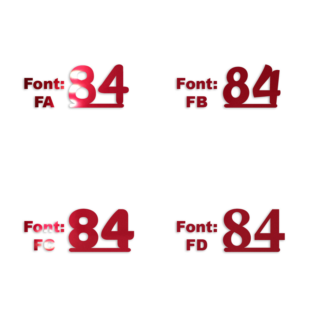 Custom-Fetti Number - 84 Red