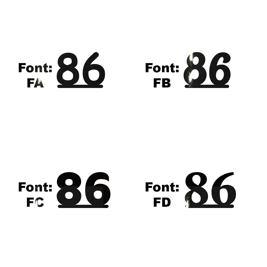 Custom-Fetti Number - 86 Black